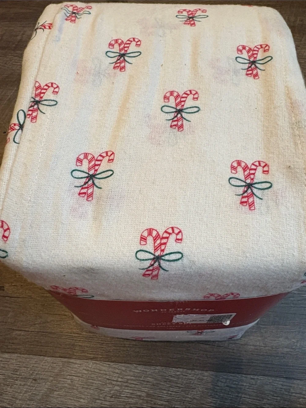 Wondershop Candy Cane Flannel Sheet Set KING Holiday NEW